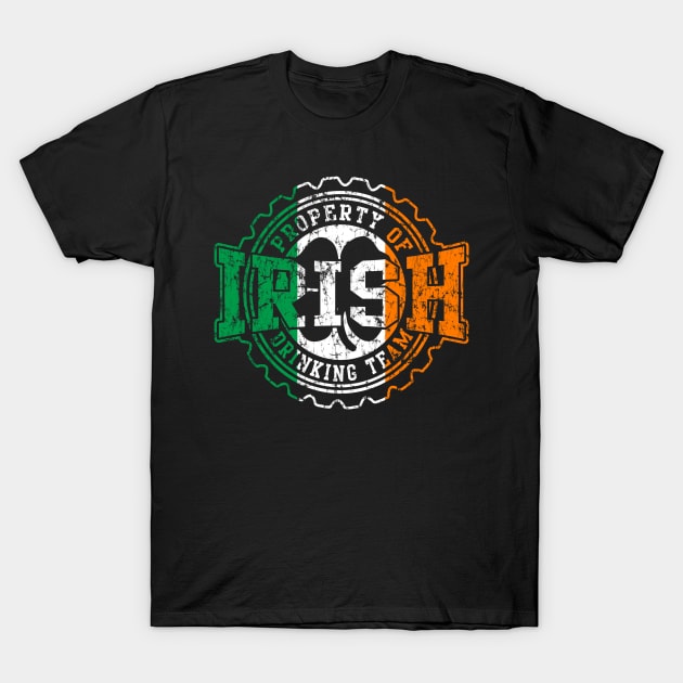 Irish St Patrick's Day Drinking Team Flag Beer T-Shirt by E